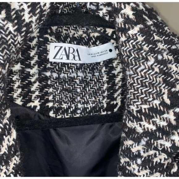 Zara Oversized Houndstooth Coat - Picture 10 of 16